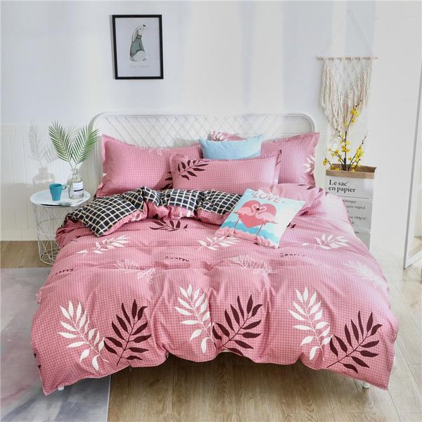 

bedding sets nordic set red prined quilt cover fitted sheet bed linens with elastic band height 25cm for child 4in1