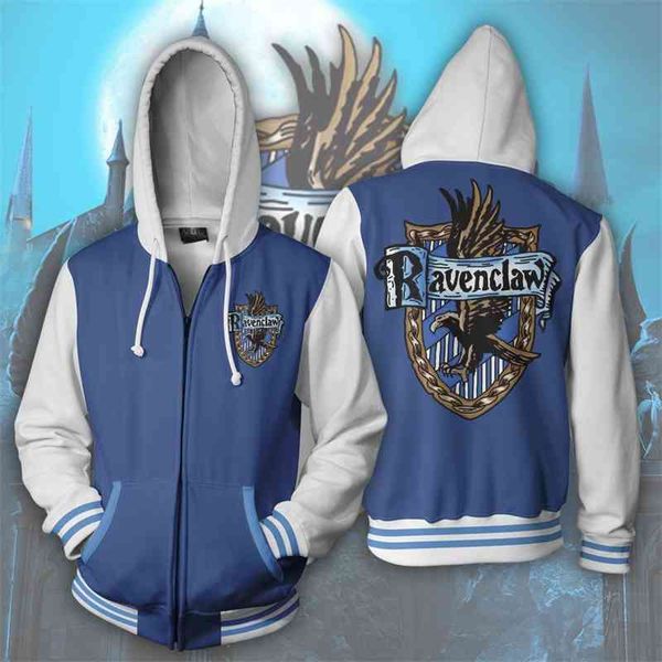 

new harry potter 3d sweater digital print cardigan hoodie, Black