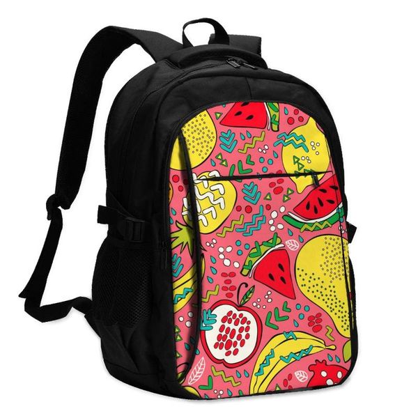 

backpack 2021 lapusb bright summer fruits travel male women leisure