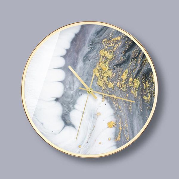 

wall clocks marble fashion art clock living room decoration accessories modern minimalist atmosphere silent mute