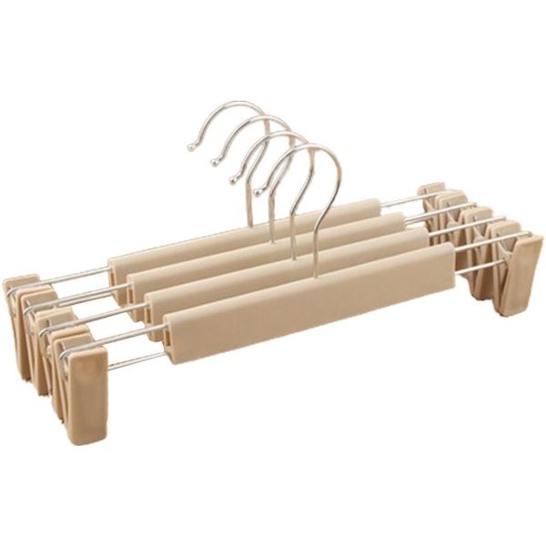 

hangers & racks 594c 10pcs metal clothes with non-slip plastic clips pants hanging hook rack