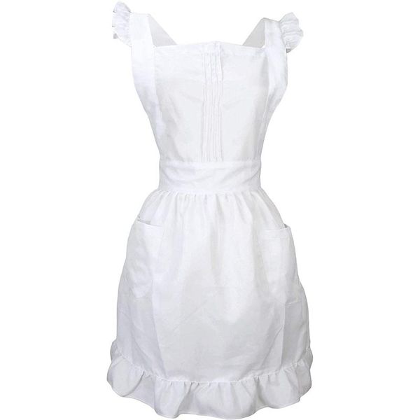 

aprons retro adjustable ruffle apron with pockets, maid beauty manicure apron,fashion cotton princess