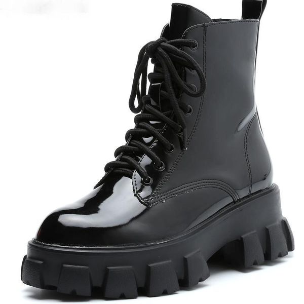 

boots 2021 fashion style women's plus velvet women platform casual thick sole ladies shoes boot, Black