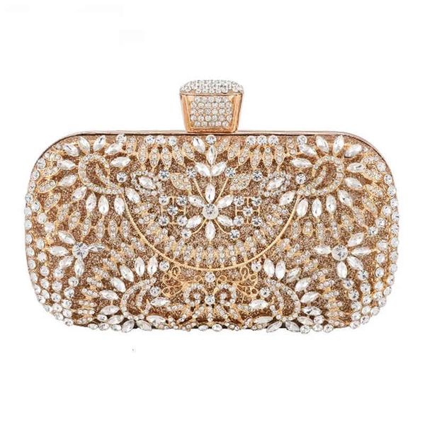 

diamond evening for women wedding golden clutch purse chain shoulder bag small party handbag with metal handle zd1397
