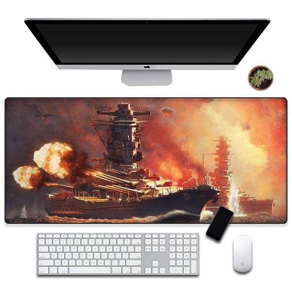 

mouse pads & wrist rests xgz large xl 900x400x3 gunfire battleship pad non-slip anime gamer game big keyboard customization