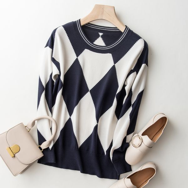 

women's sweaters fall female cashmere sweater wool around her neck long sleeve winter 751v, White;black