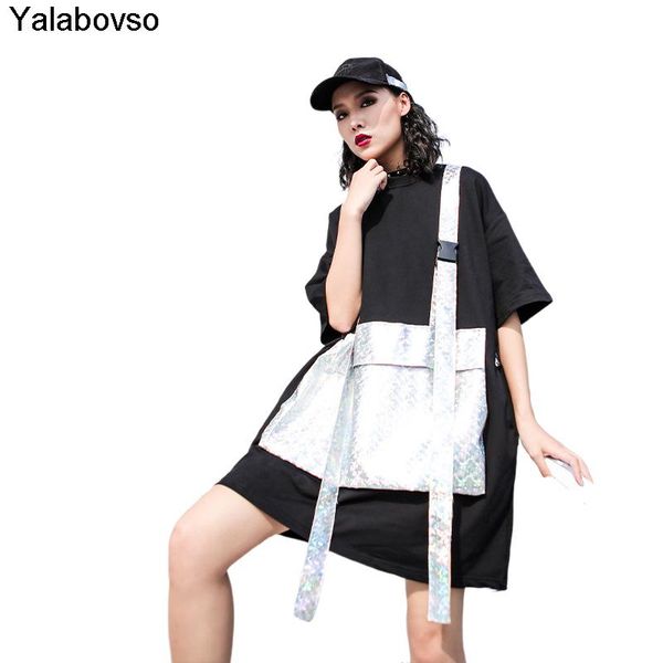 

women's hoodies & sweatshirts black women 2021 summer short sleeve with pocket hip hop fashion brand o neck