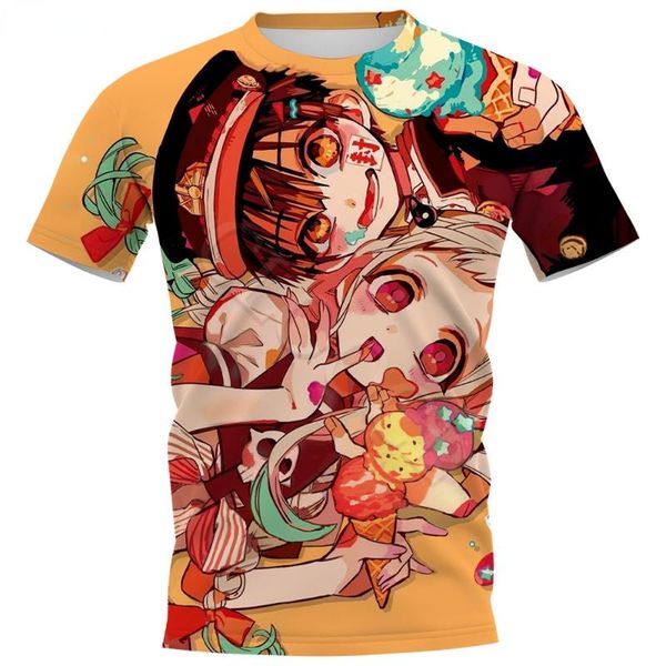 

men's t-shirts cloocl anime t-shirt toilet bound hanako kun t shirts 3d printed men women shirt short sleeve fashion harajuku streetwea, White;black