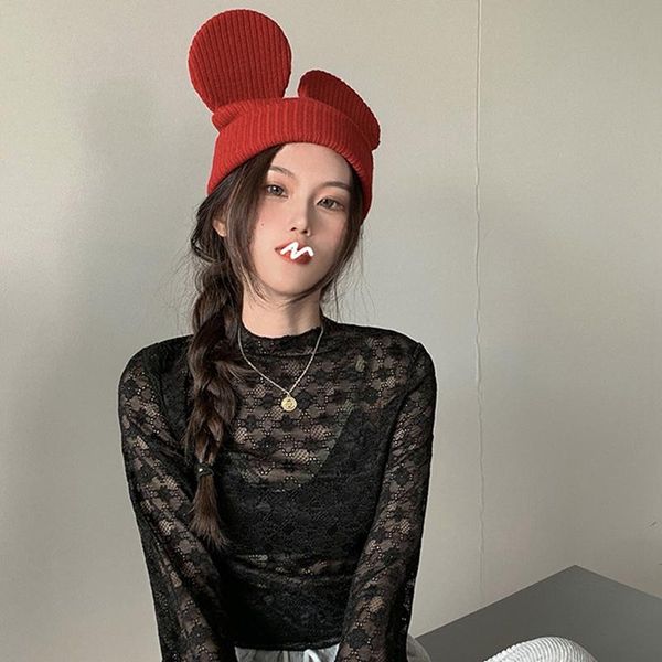 

women's t-shirt hollow lace bottom shirt slim slimming inner jacket, White