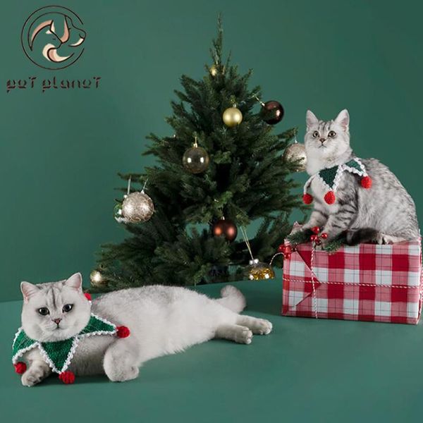 

cat collars & leads five star wool scarf bib cute pet christmas decoration collar