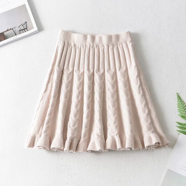 

spring sweater student pleated cute women skirts sweet girls knit harajuku, Black