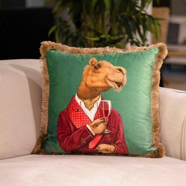 

cushion/decorative pillow square pillowcase and inside 450x450 zippered dr. camel velvet fabric frilly models suitable for home combination