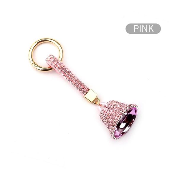 

interior decorations rhinestone crystal luxury keychain purse bag car charm key ring buckle clasp gifts keyring pink accessories decoration