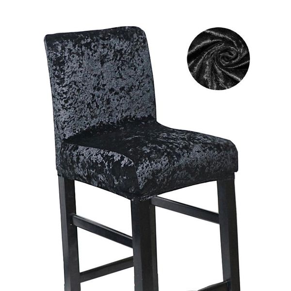 

chair covers velvet elastic cover for bar stool short back dining room slipcover spandex stretch case chairs banquet wedding