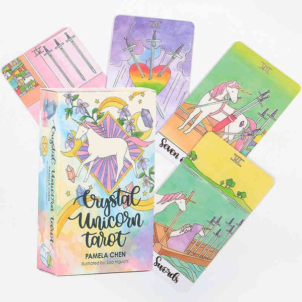 Новая настольная игра Tarot Crystal Unicorn Tarot Cards Черная пятница