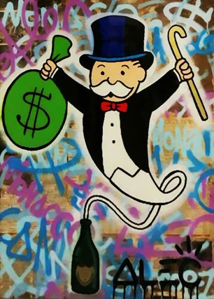 

alec monopoly champagne oil painting on canvas home decor handpainted &hd print wall art picture customization is acceptable 21050417