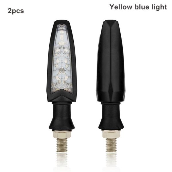 

emergency lights 2pcs universal motorcycle led turn signals signal indicator blinkers flashers daytime double colors driving light