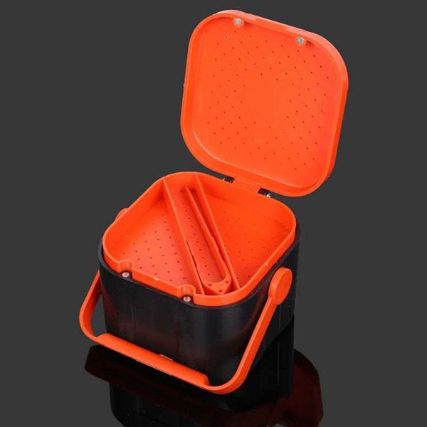 

fishing bait lure box abs plastic 2 compartments multifunctional tackle accessories sal99