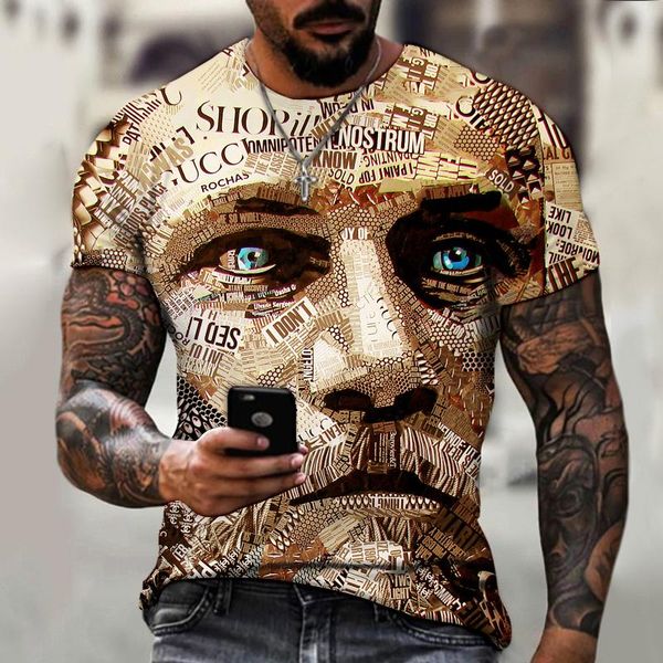 

men's t-shirts style in 20213d printing t-shirt entleman design short sleeves summer fashion o-neck oversized, White;black