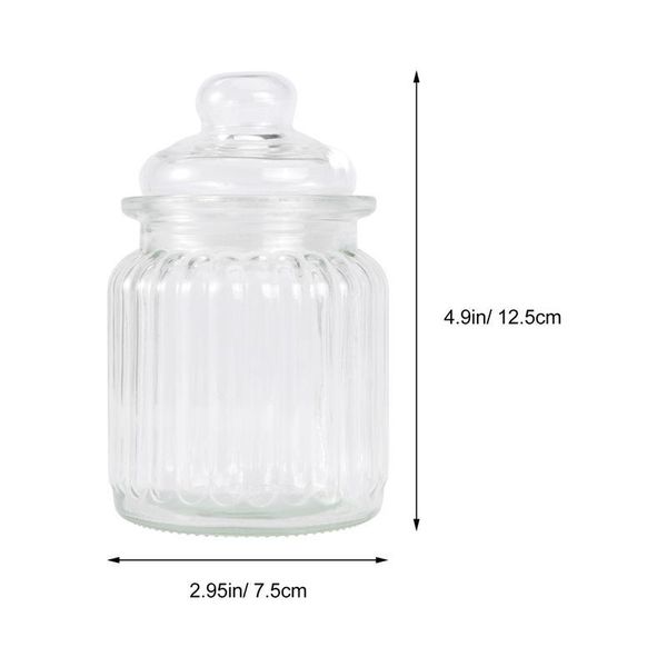

sturdy glass storage jar flower tea kitchen seal jar(230ml white) bottles & jars