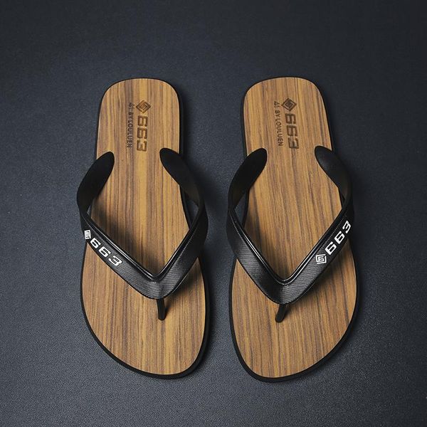 

slippers men shoes casual beach designers flip flops 2021 summer mens sport home for bath man flat shower sandals close toe, Black