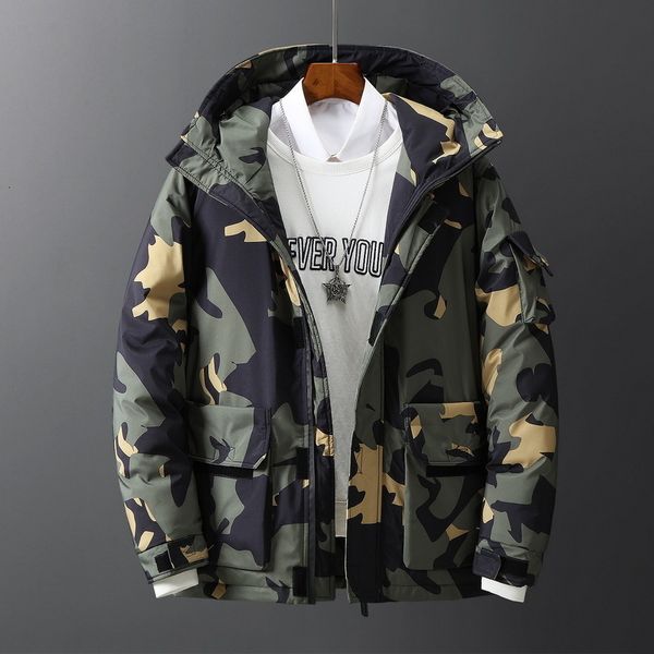 

90% white down jacket men's new style young puffer short thicken outdoor warm winter coat workwear fashion, Black