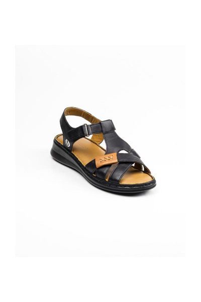 

slippers women's leather sandals black