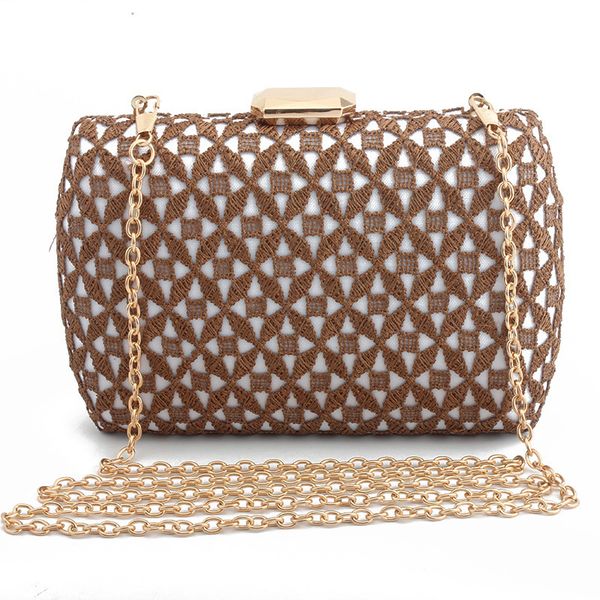 

fashion evening bag satin lace dinner lovely bride geometric design korean princess