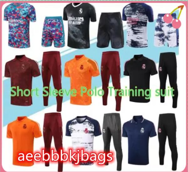 

polo 2021 real madrid soccer jerseys shirt tracksuit pants 20 21 22 sergio ramos benzema modric isco bale size s-2xl ww, Black