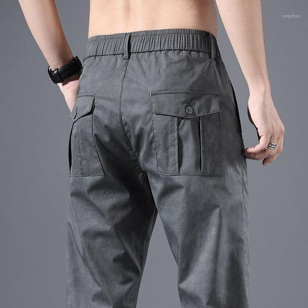 

men's pants 2021 spring/summer casual loose thin size multi-pocket work men japanese fashion cargo, Black