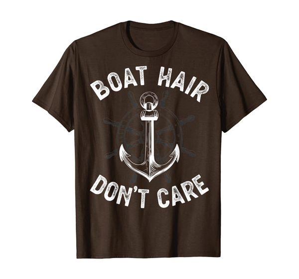 

boat hair don't care t shirt girls women funny boating gifts t-shirt, White;black