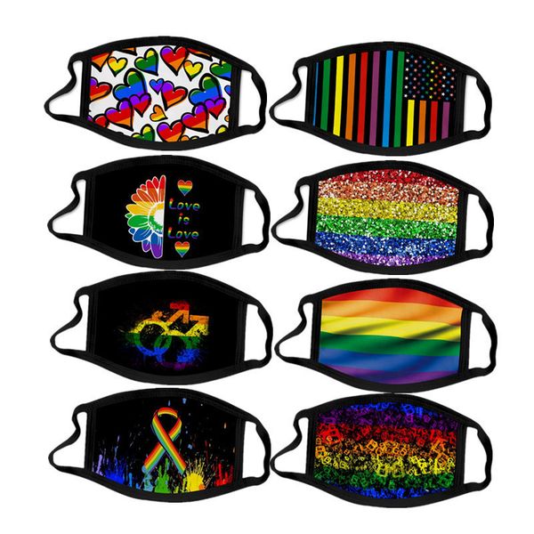 

gay rainbow printing 3d washed cotton gauze life mask