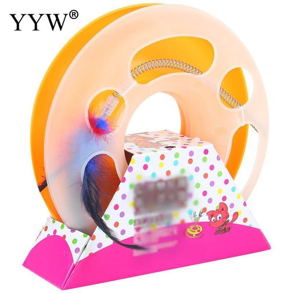 

cat toys ball plastic with bell pet toy tower tracks disc intelligence amusement 260x75x240mm products