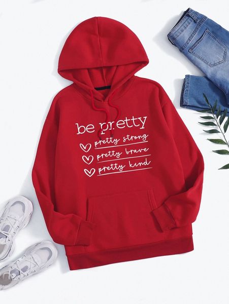 

slogan graphic drawstring thermal hoodie p0mh#, White;black