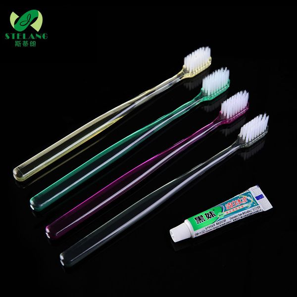 

disposable toothbrush toothpaste set el disposable toiletri small head soft hair wheat straw dental
