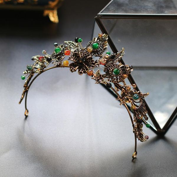 

hair clips & barrettes baroque style high-end bridal crown boutique headdress handmade crystal rhinestone fashion retro luxury, Golden;silver