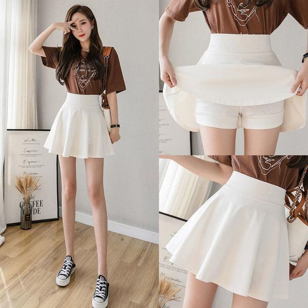 

skirts s-3xl womens plus size tutu school short skirt pants suitable for the whole year mini saia high waist faldas mujer, Black