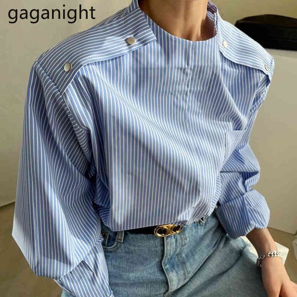

gaganight elegant office blouse women casual striped shirt female loose blusas spring summer ladies long sleeve blouses 210519, White