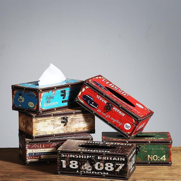 

el cafe european-style pumping tray restaurant napkin rectangular retro creative tissue box gift wrap