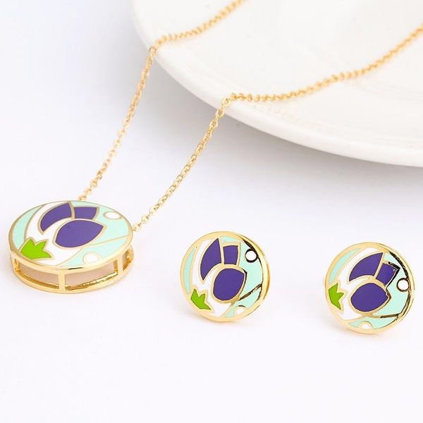 

earrings & necklace r&x fine costume jewelrysets necklace/earrings heart sieraden fashion joias ouro18k girls engagement gift bridal jewelry, Silver