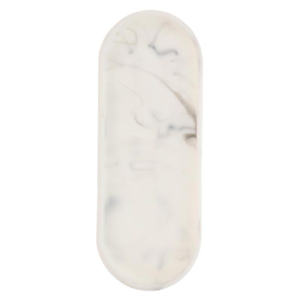 

soap dishes 1pc marble grain resin storage plate bathroom for home (white)