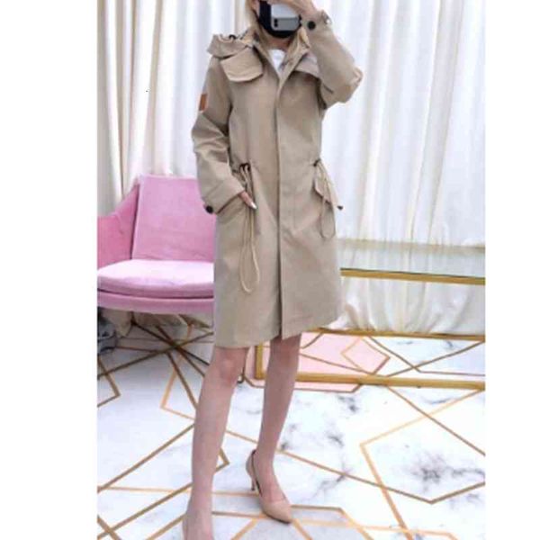 

women's wool & blends novo trench coat britÃ¢nico com capuz casaco ytgt, Black