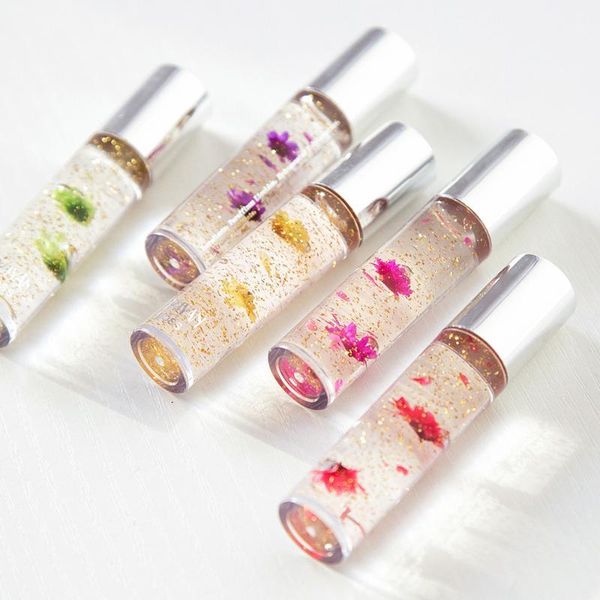 

#5001 fashion 5 choices lipstick beauty bright flower crystal jelly magic temperature change color lip bal1
