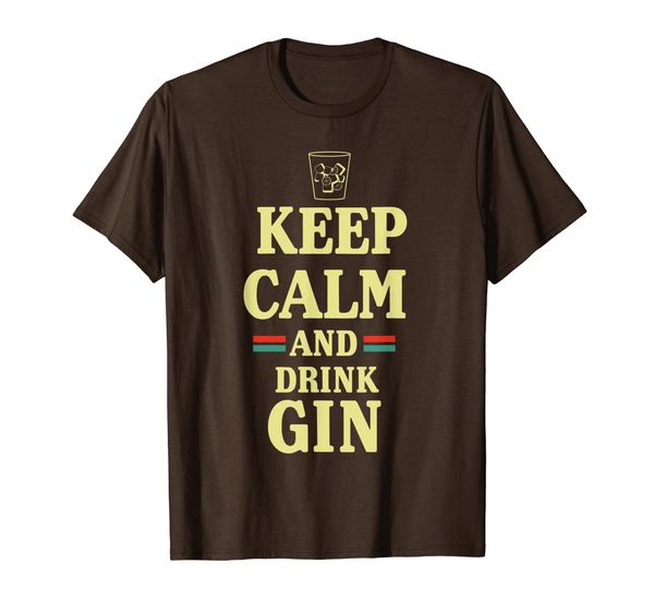 

keep calm and drink gin t-shirt, White;black