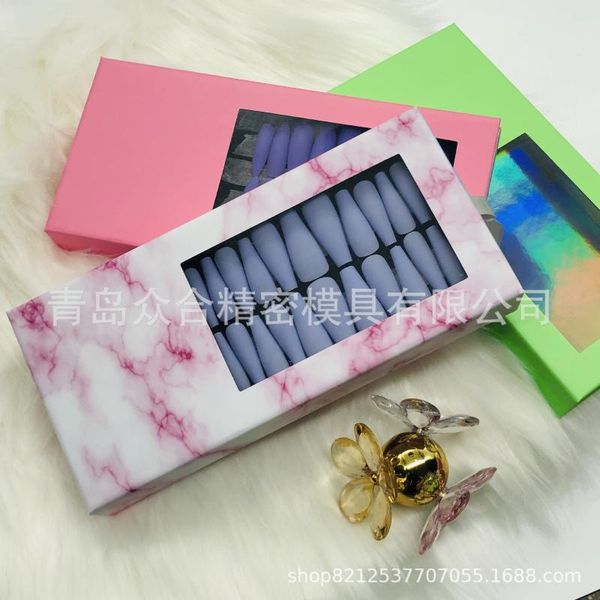 

nail art kits customized universal patch wearing long strip pulling box fake storage packaging