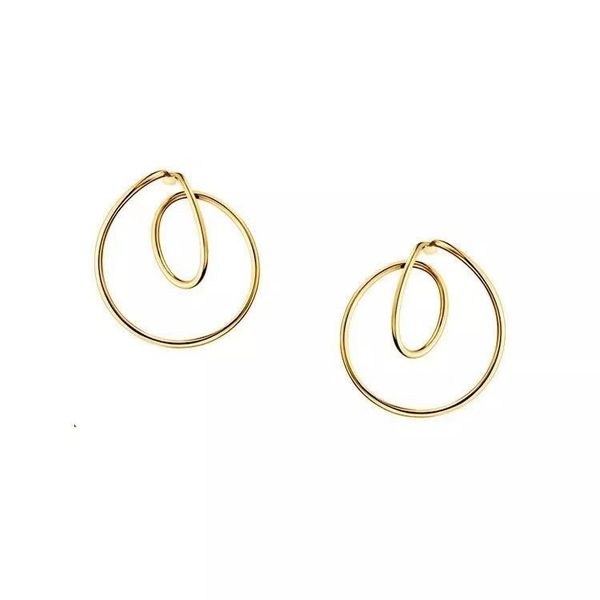 

mobius ring earclip ear cuff creative design pierced earrings, Golden;silver