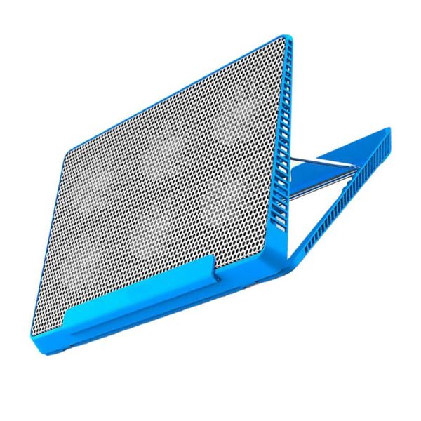 

cooler notebook base holder adjustable 6 fan cooling pad aluminum lapstand (blue) pads