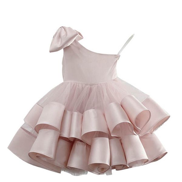 

girls dresses children clothing kids clothes wedding summer princess dress tiered skirts birthday party wear b8538, Red;yellow