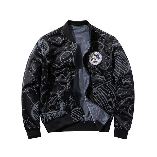 

autumn and winter double sided men's casual sports jacket coat youth fashion, Black;brown