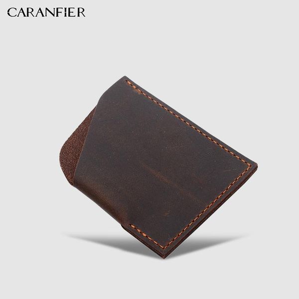 

wallets caranfier mens card holder bags premium crafted genuine leather ultra-thin women purses unisex, Red;black